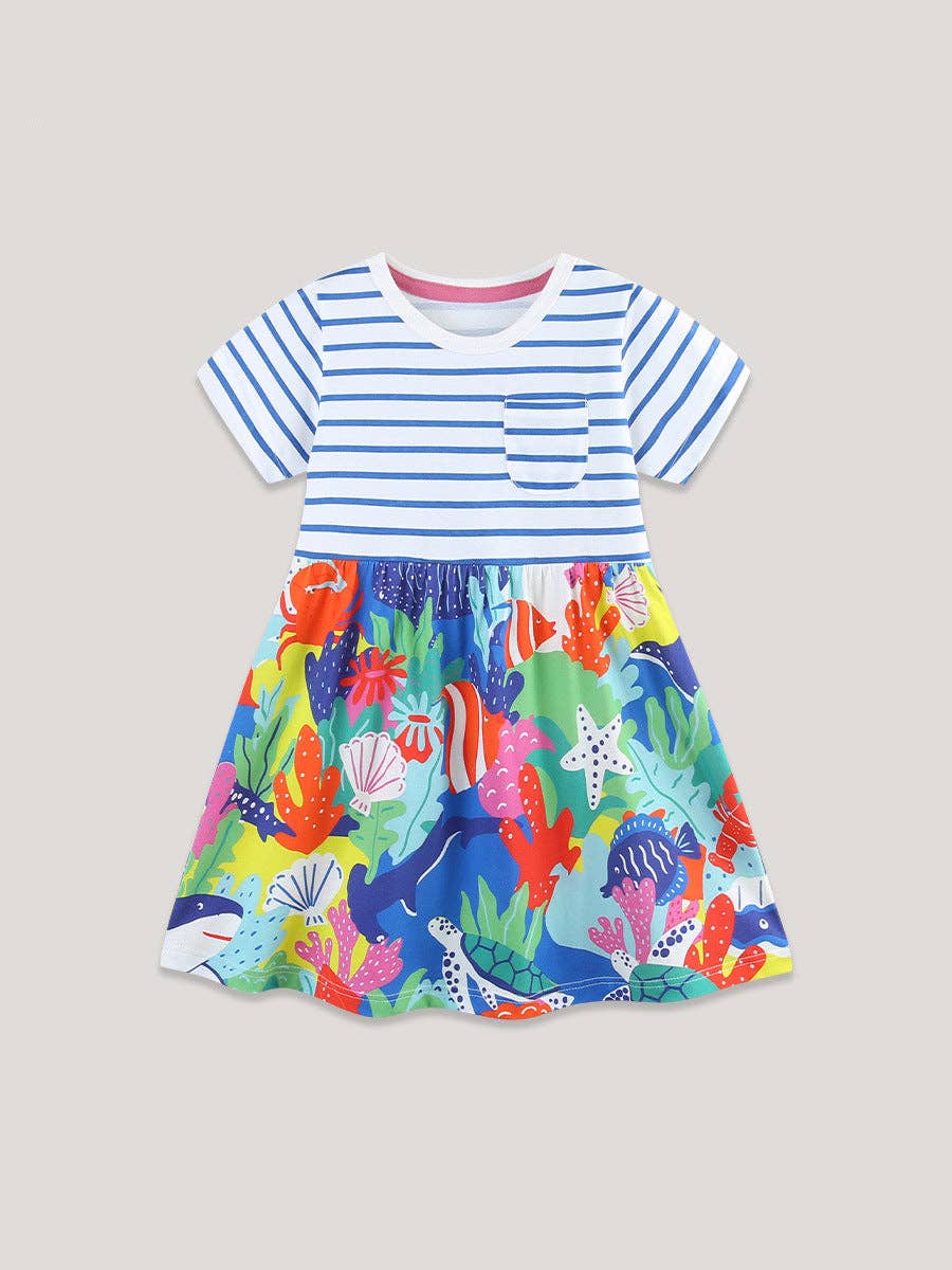 Ocean Floor Striped Dress