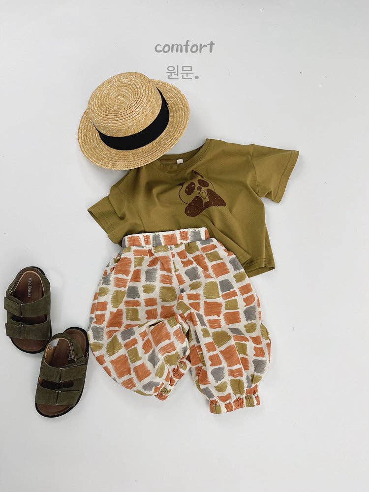 Patterned Lightweight Cotton Balloon Pants