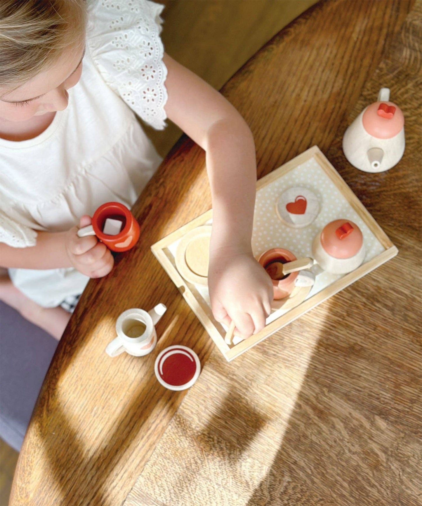 Wooden Tea Time Tray Set