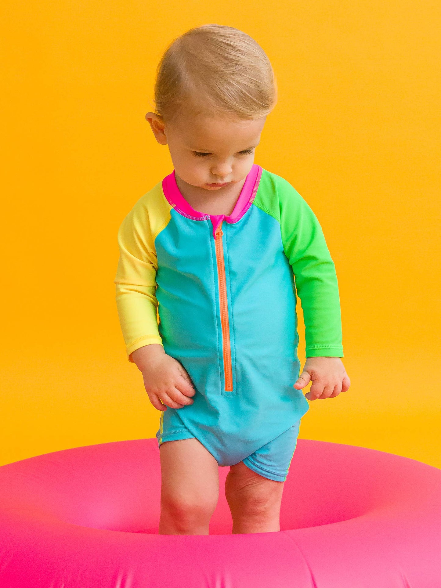 Hi-Vis Long Sleeve Rash Guard Swimsuit