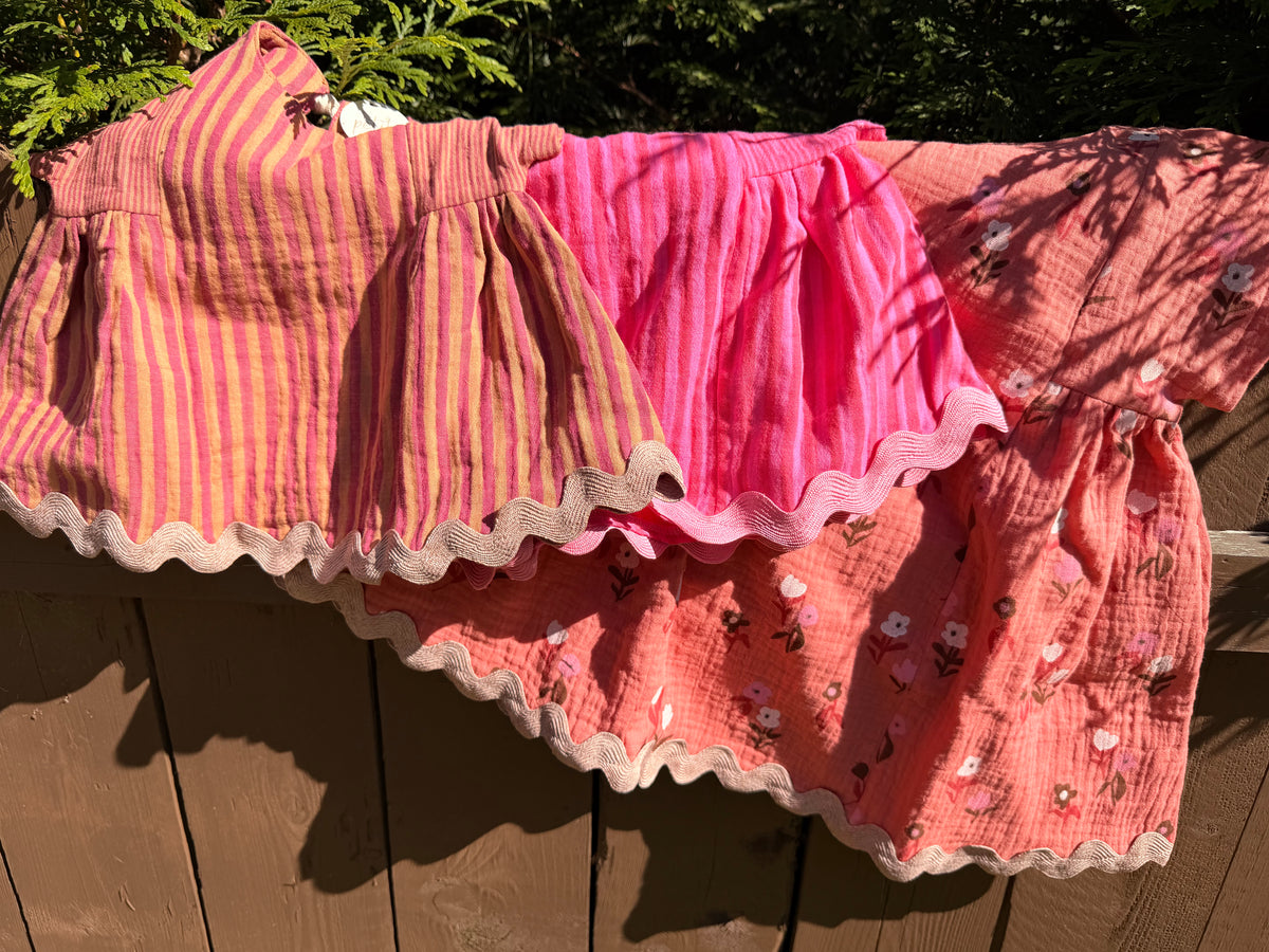 Malia Dress - Bubblegum Stripes