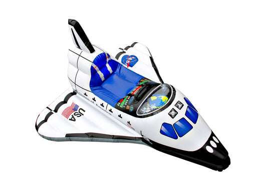 Inflatable space shuttle toy for kids imaginative play indoor outdoor front view