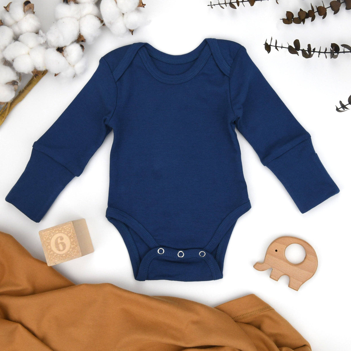 Organic Cotton Bodysuit-Glacier