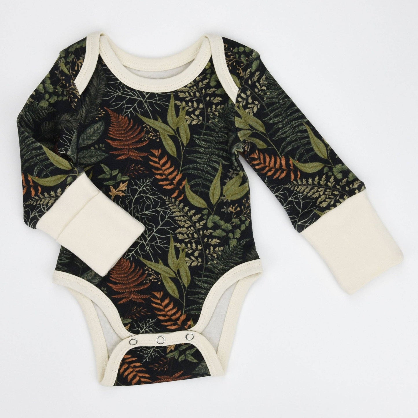Organic Cotton Midnight Leaves