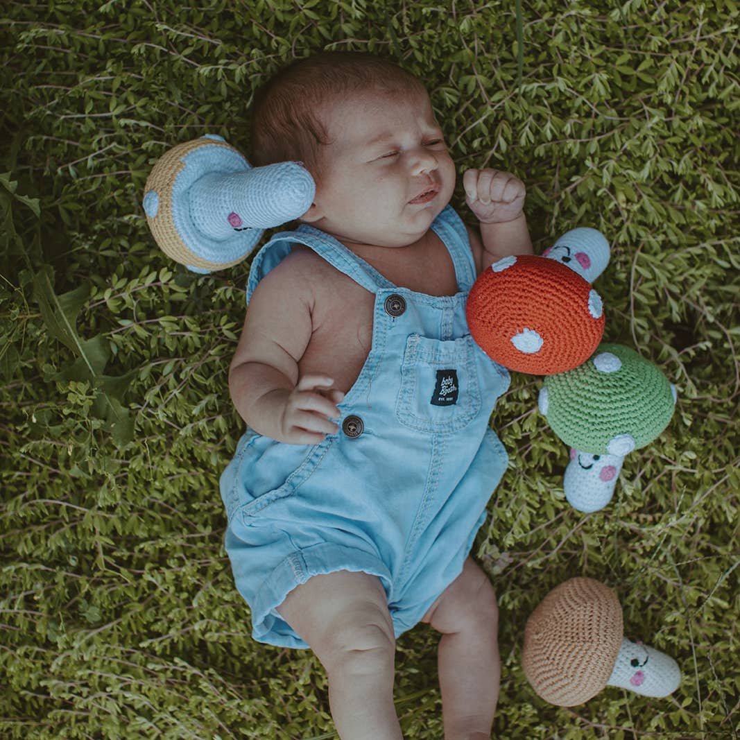 Whimsy Mushroom Rattle - Cotton
