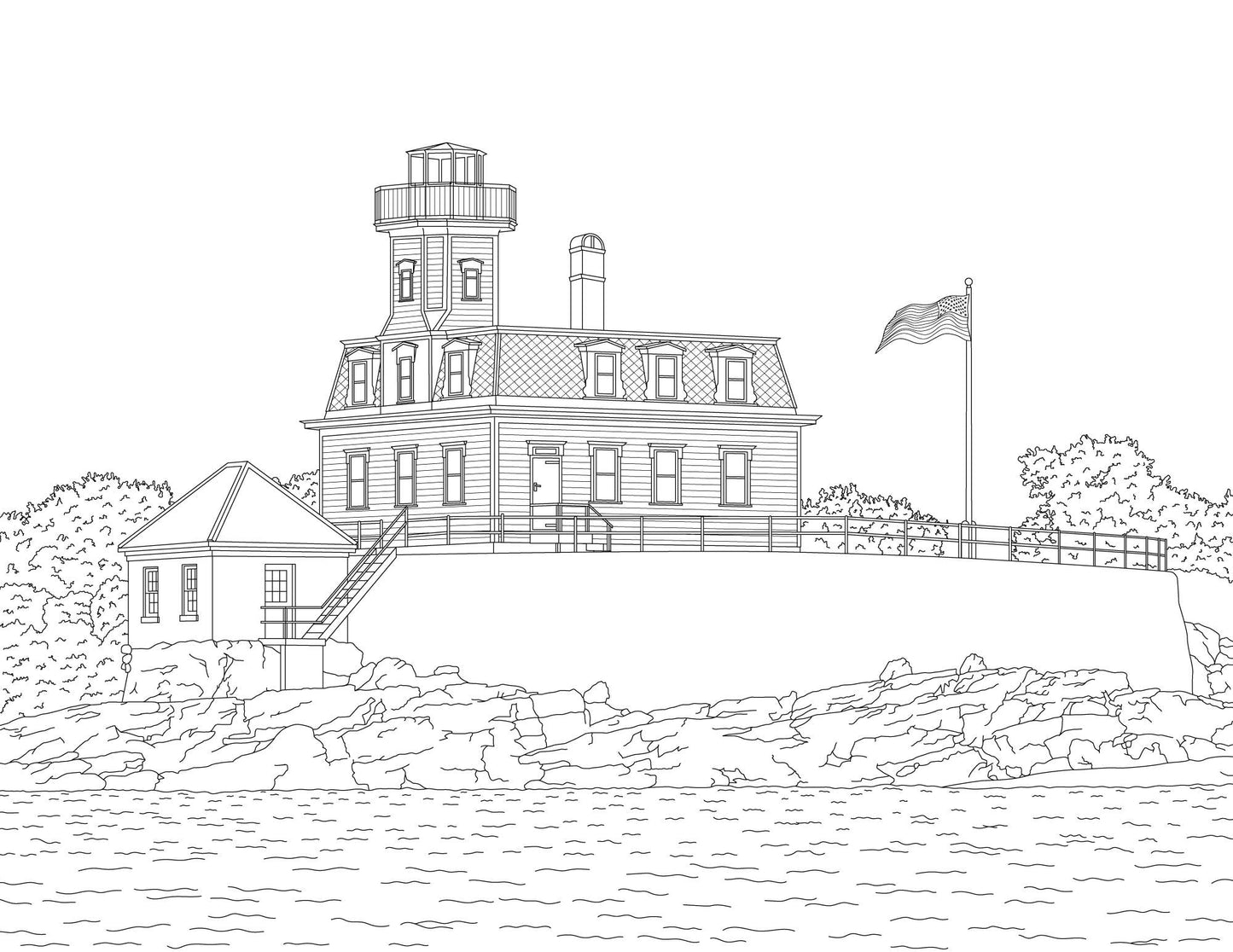 Newport coloring book interior pages lifestyle view