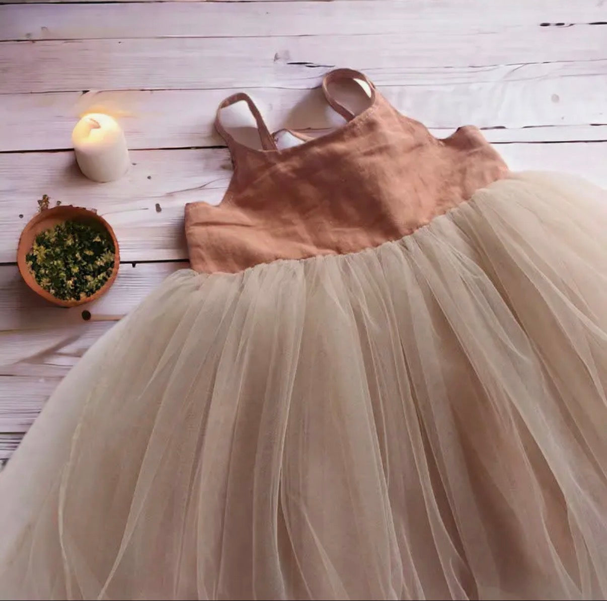 Organic Linen Tutu Baby & Toddler Dress pink / 18-24 months