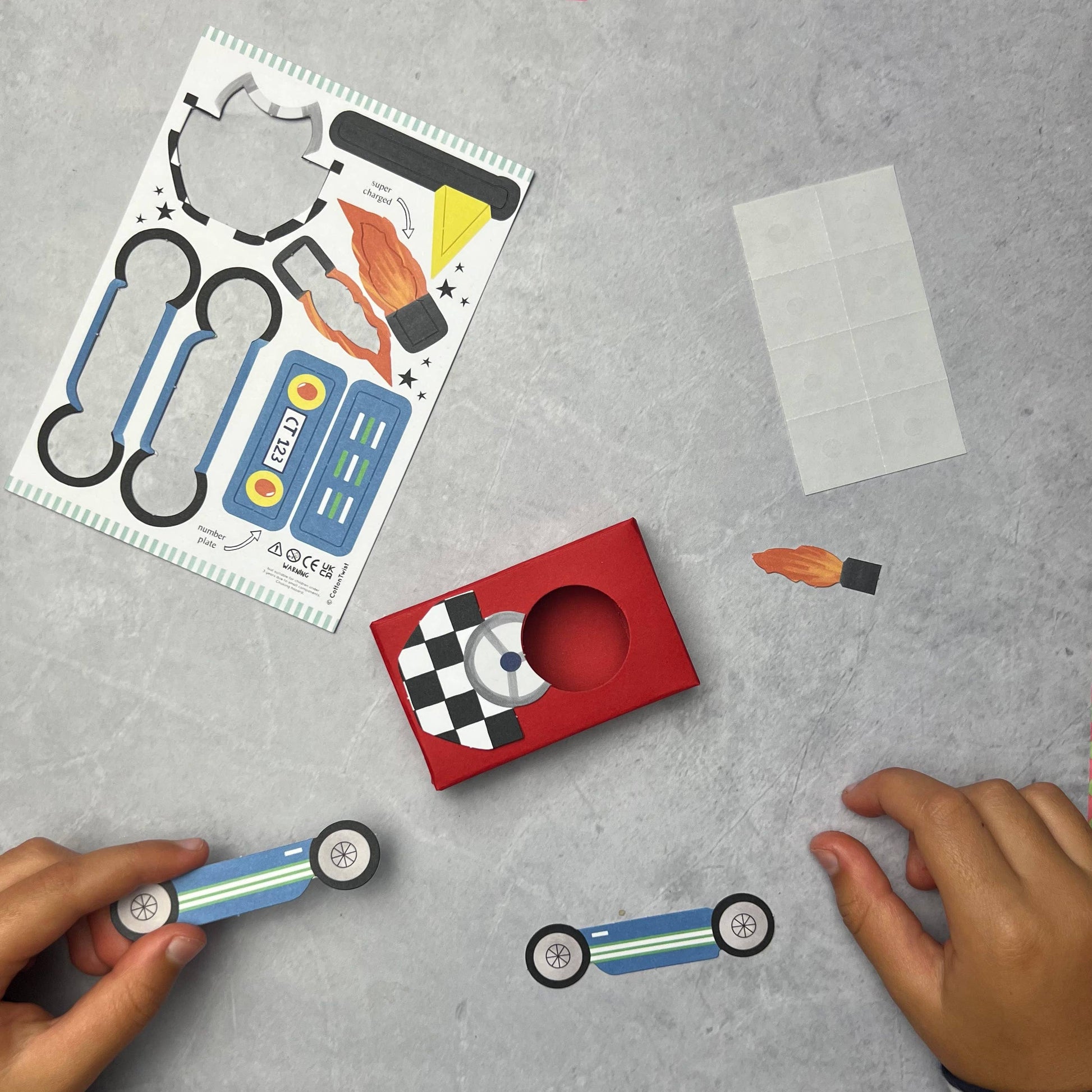 Make your own matchbox car kit packaging view
