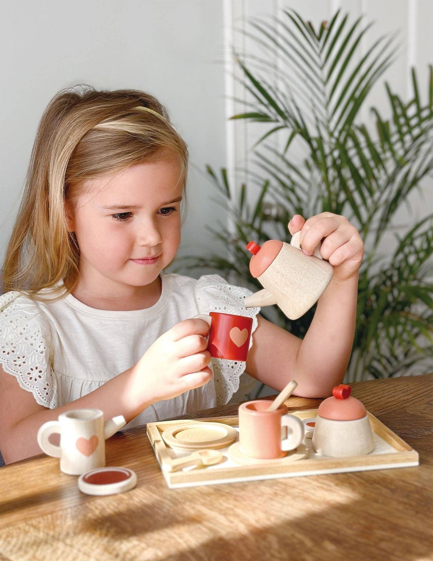 Wooden Tea Time Tray Set