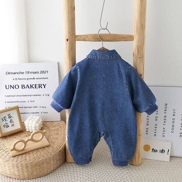 Dog Patch Denim Romper