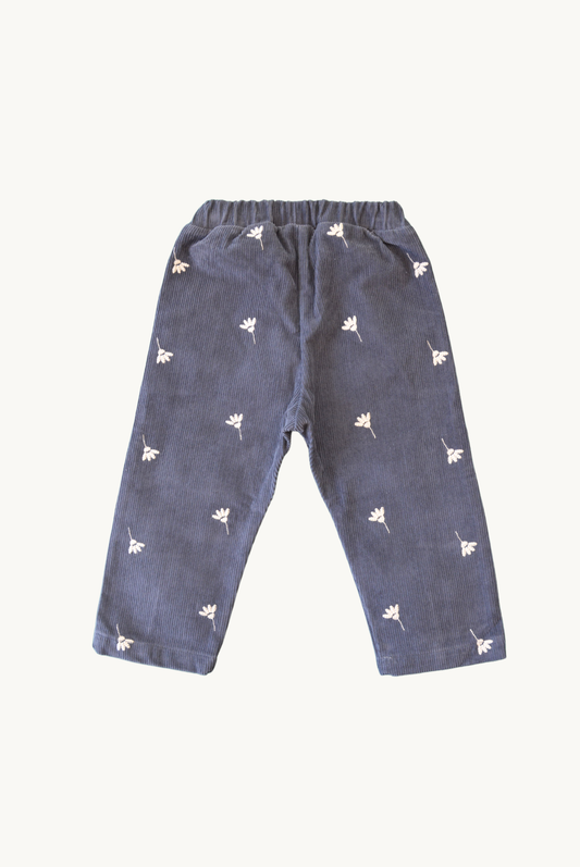 Embroidered Cord Pant