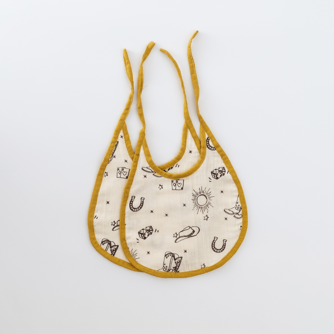 Wild Wild West Muslin Bibs