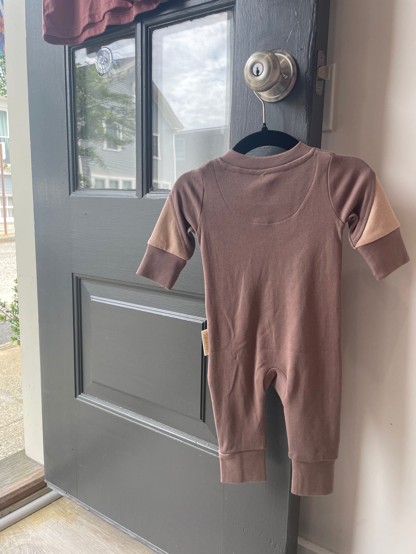 Color Block Organic Zipped Romper