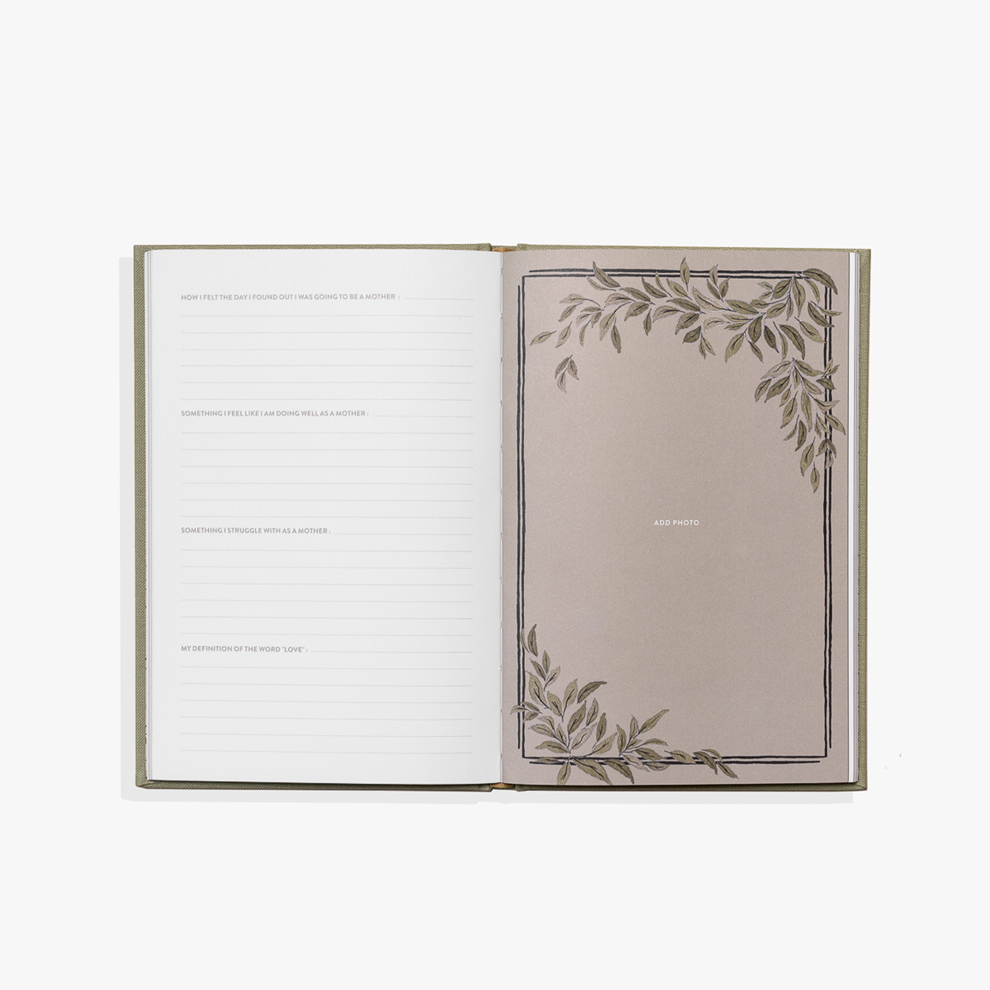 Mom's Story memory journal flat lay product view