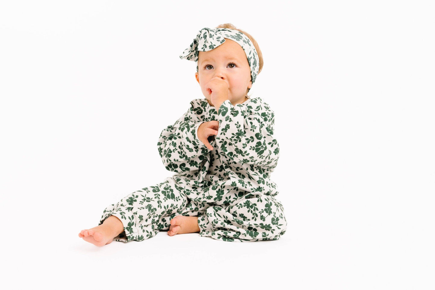 Green Floral Sweatsuit