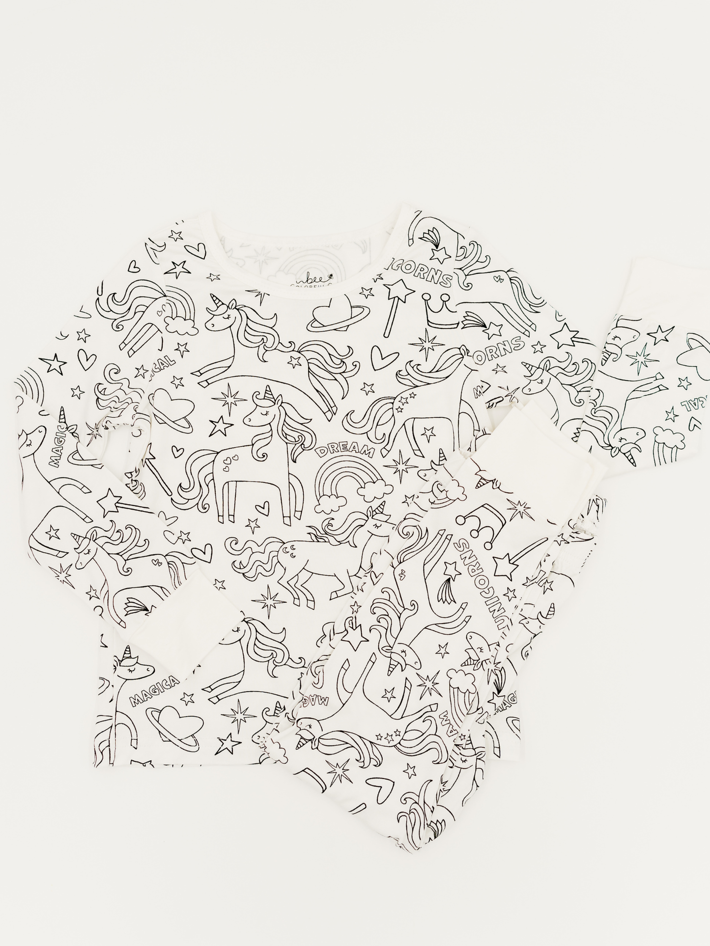 Unicorn Coloring PJs with Fabric Markers