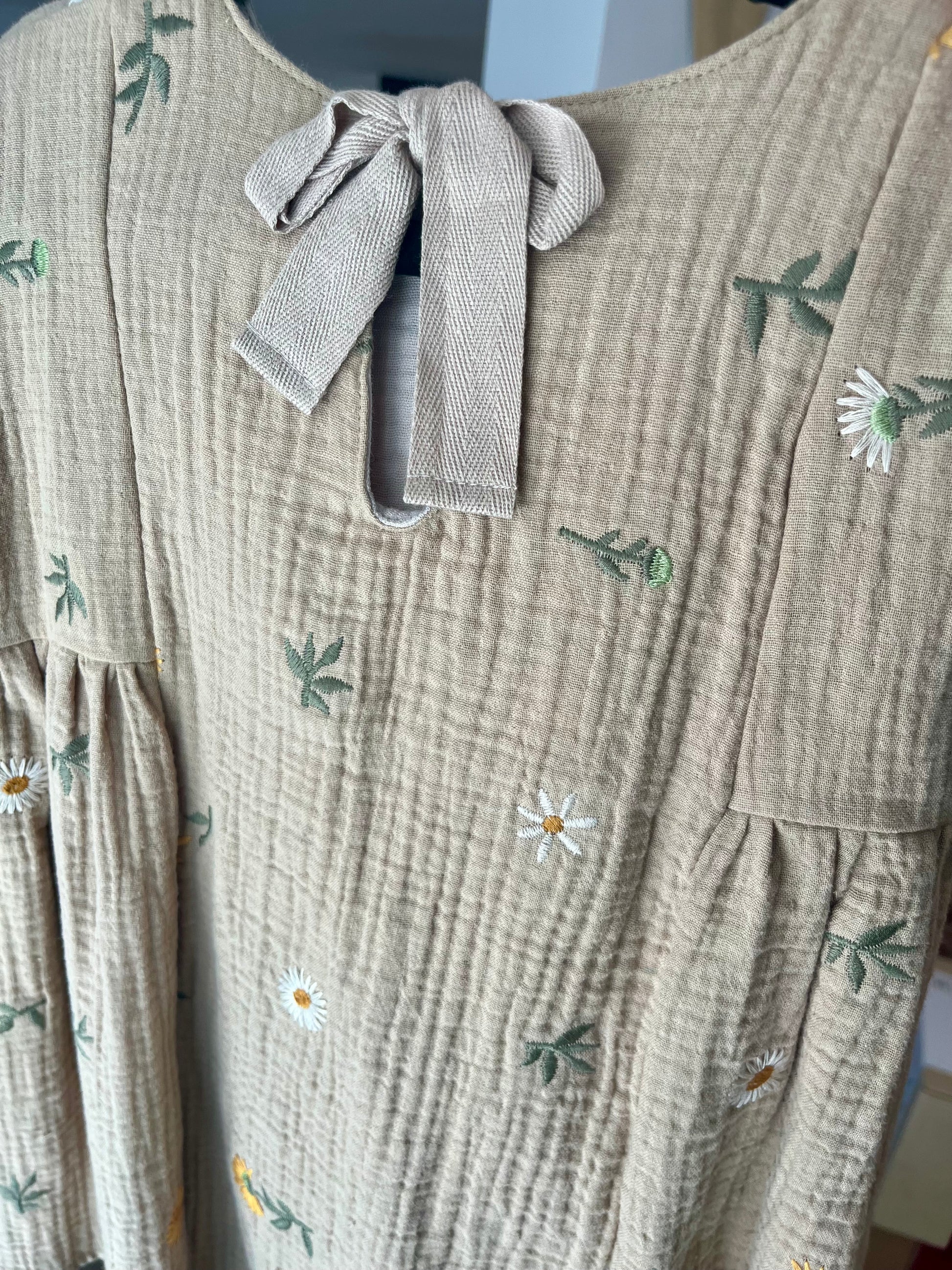 Kids Casey embroidered boutique dress side view