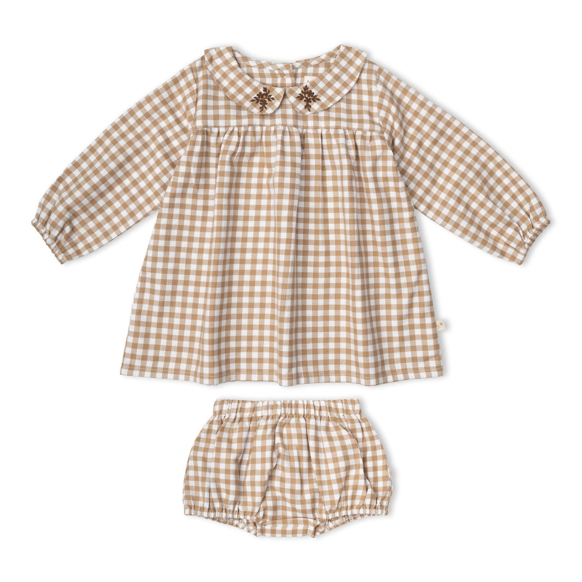 Organic Baby Oat Gingham Dress