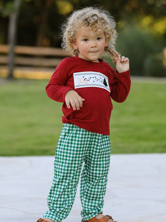 Christmas pup long sleeve set for kids