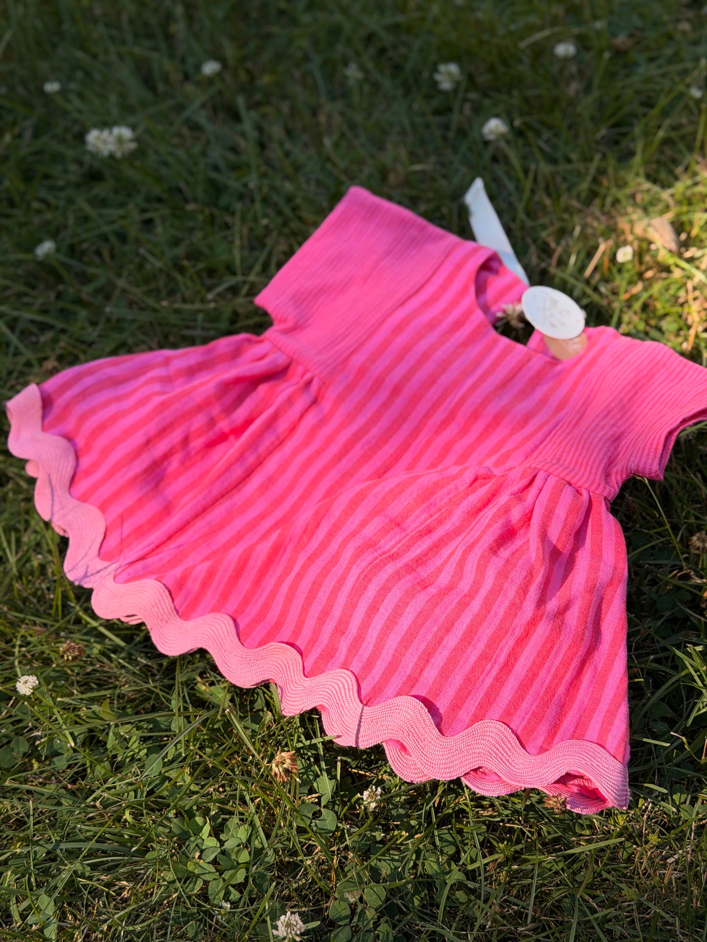 Malia Dress - Bubblegum Stripes
