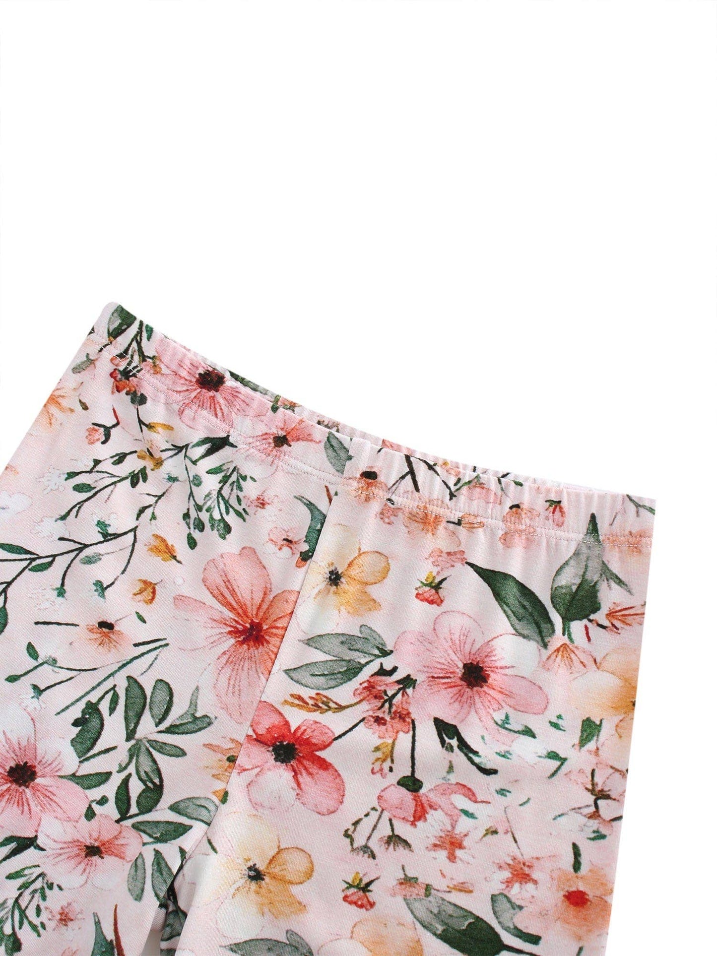 2 Piece Short Sleeves Floral PJ Set