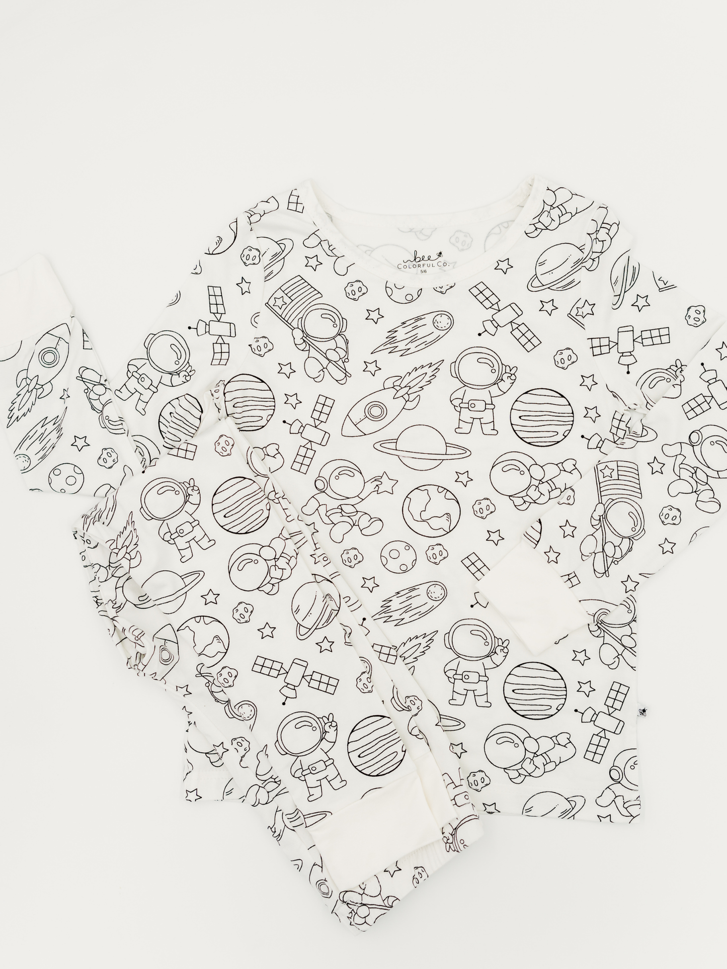 Space Coloring PJs with Fabric Markers