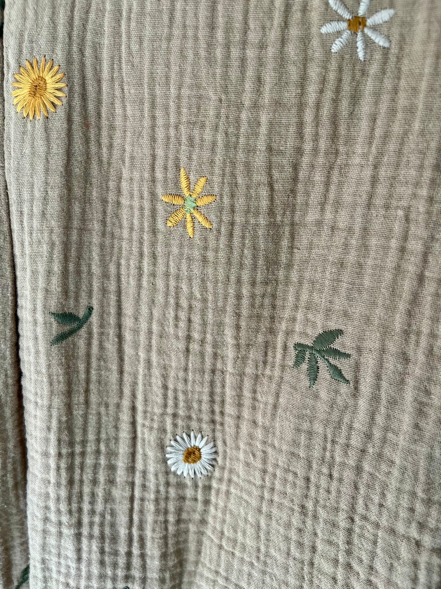 Casey embroidered dress close up embroidery detail