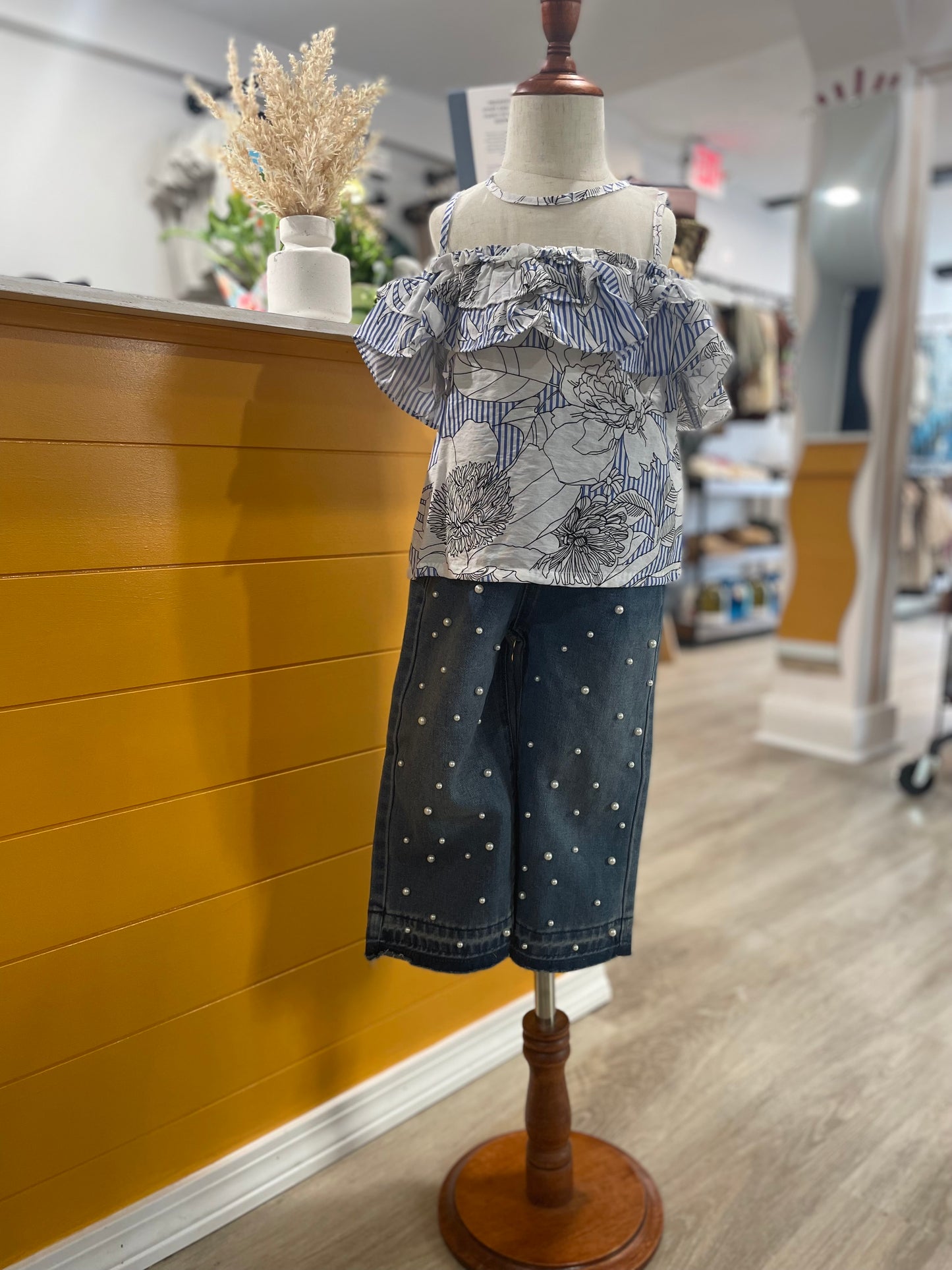 Cold Shoulder Floral Blouse