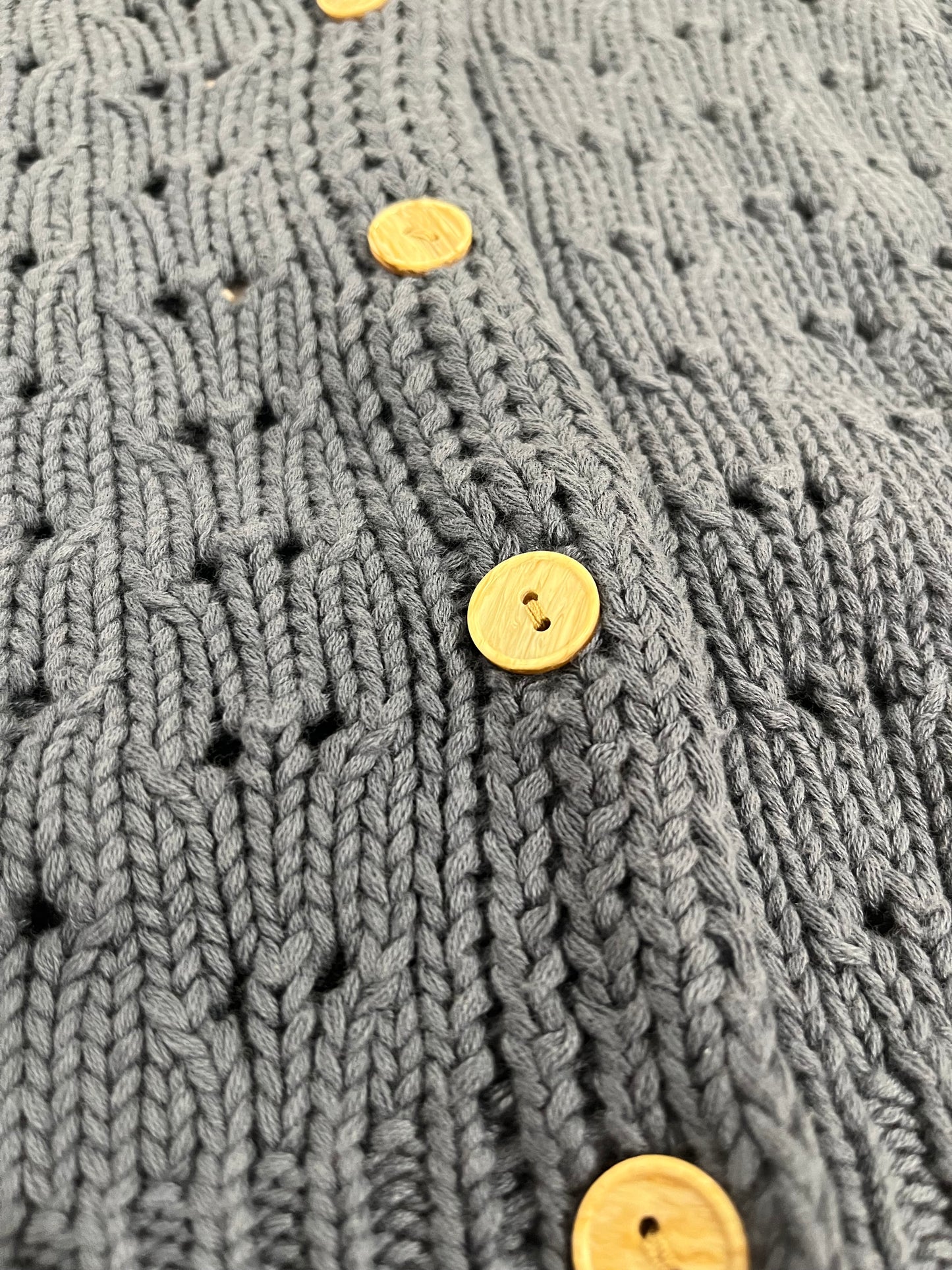 Cotton Sapphire Blue Teddy Cardigan