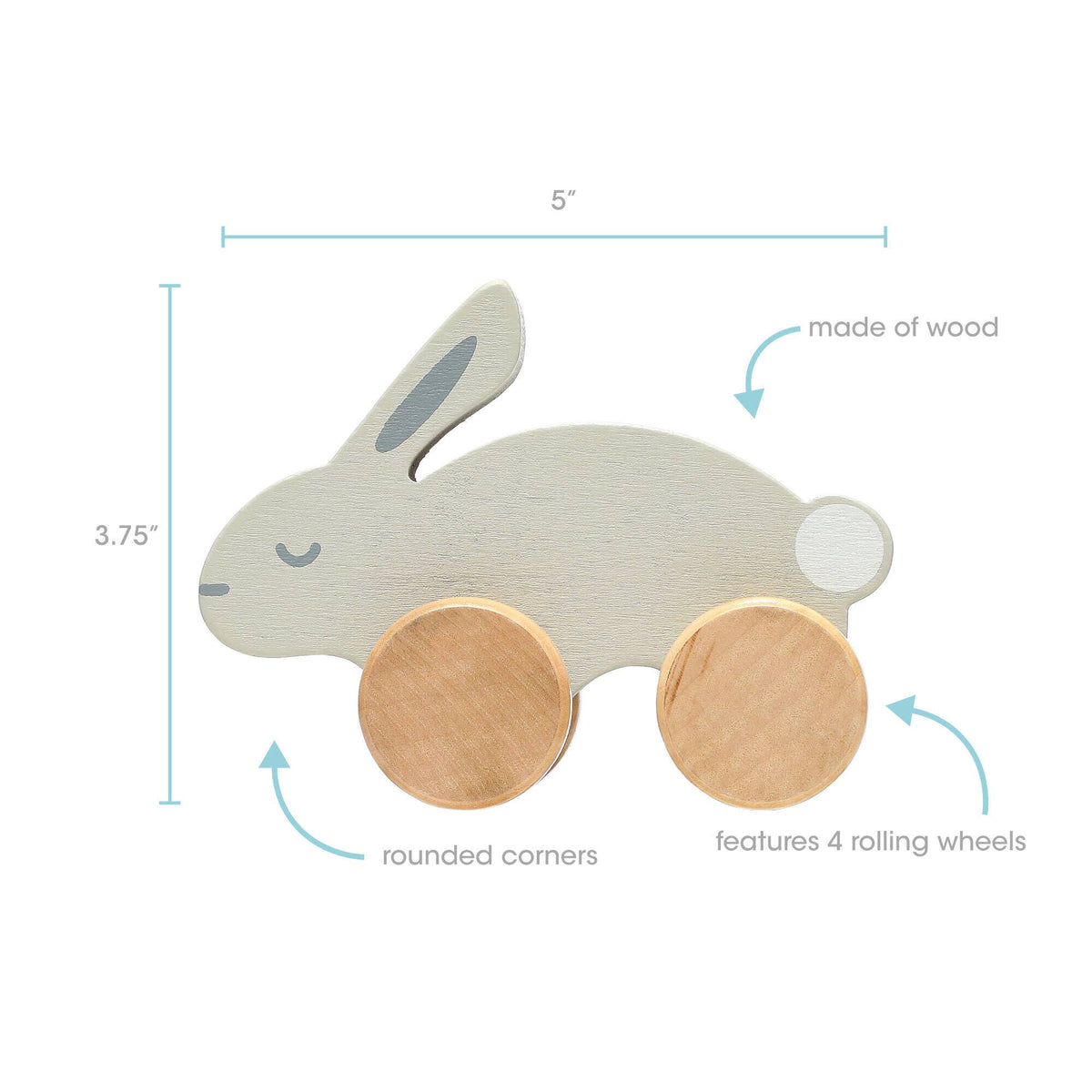 Wooden Push Toy Bunny