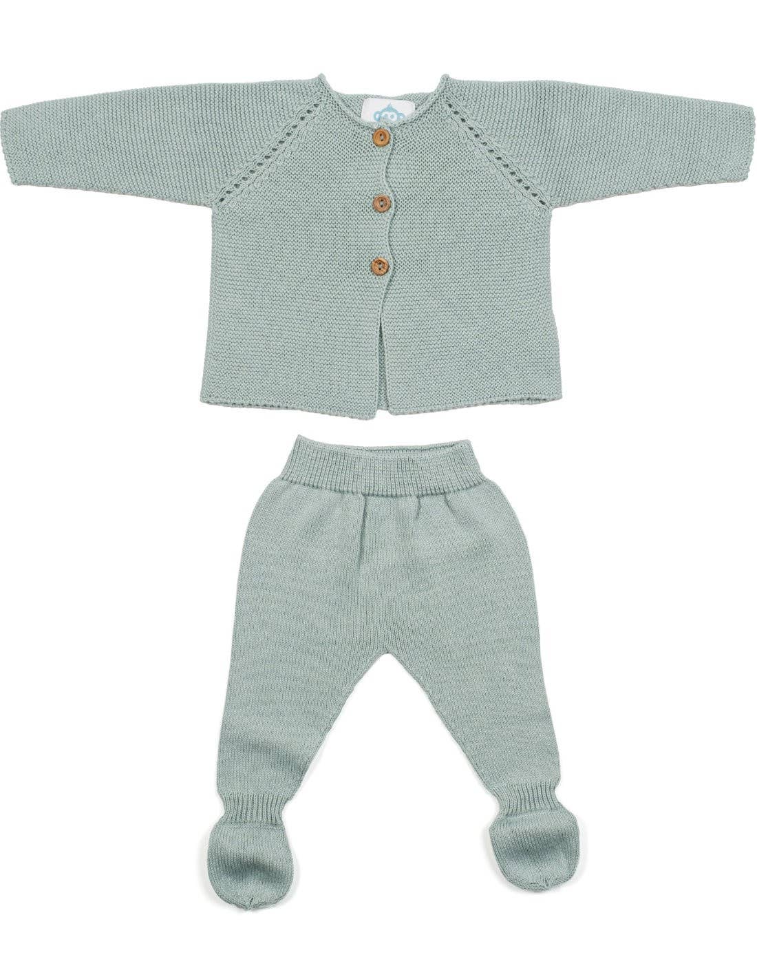 Organic Knit Newborn Set - Sage