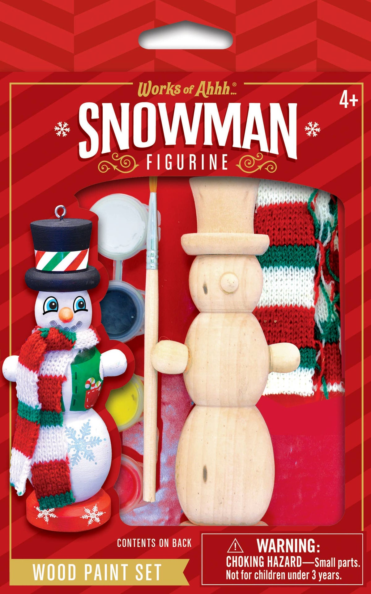 Snowman Ornament Wood Paint Kit