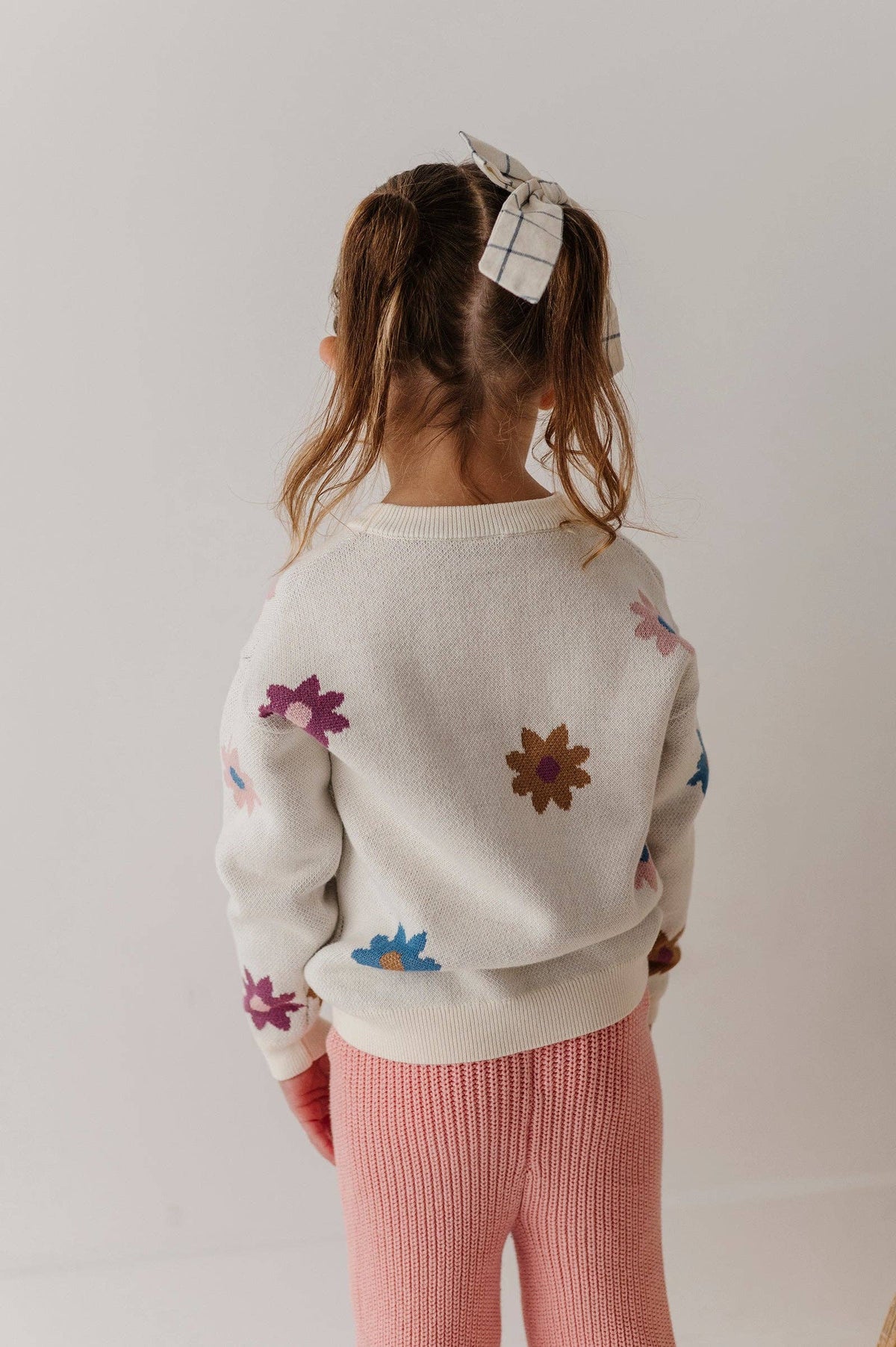 Puppies print knit sweater for kids