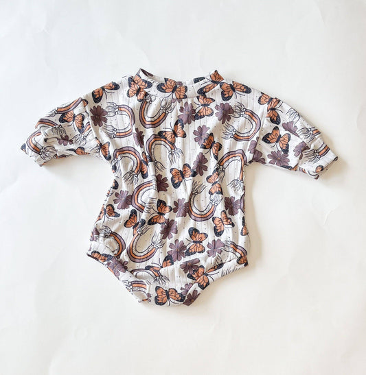 Rainbows and Butterflies Sweater Romper