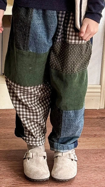 2 Piece Patchwork Pant Outfit