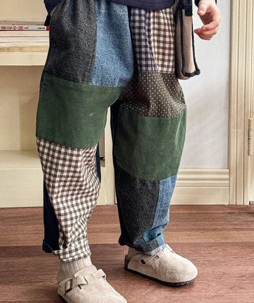 2 Piece Patchwork Pant Outfit