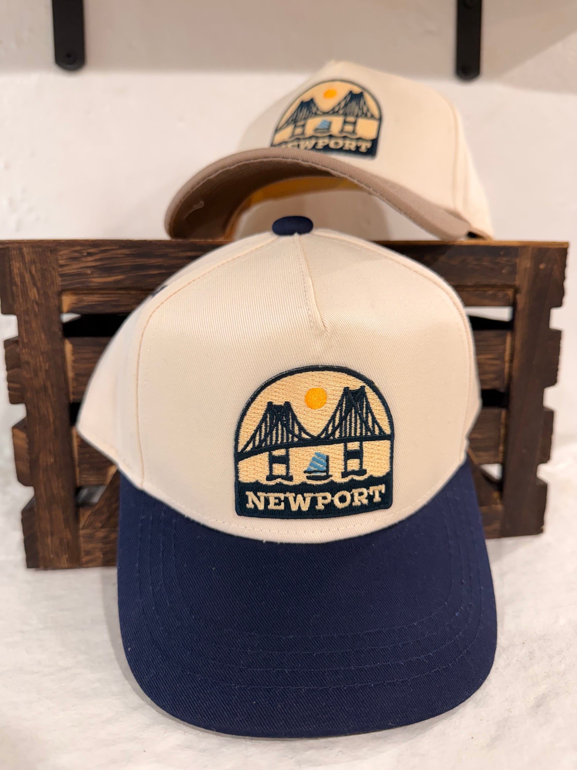 Sunwray Newport Bridge patch kids cap back view