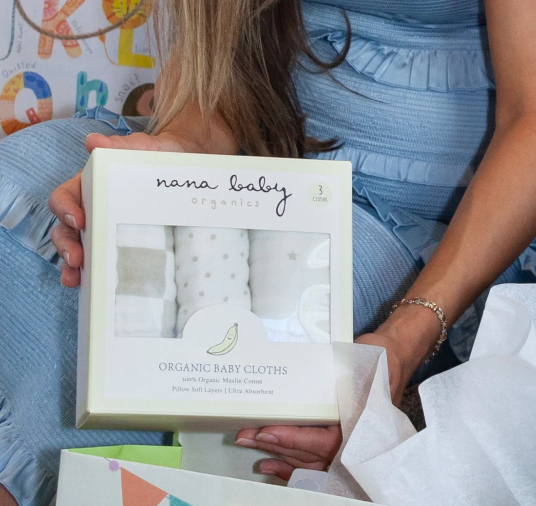 Set of 3 Organic Muslin Baby Cloths
