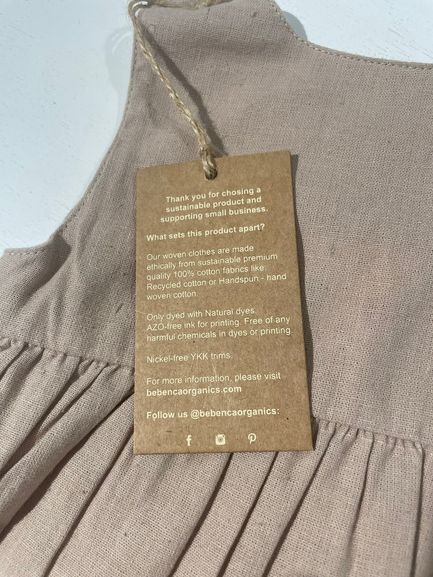 Moonstone recycled cotton dress for girls worn lifestyle view