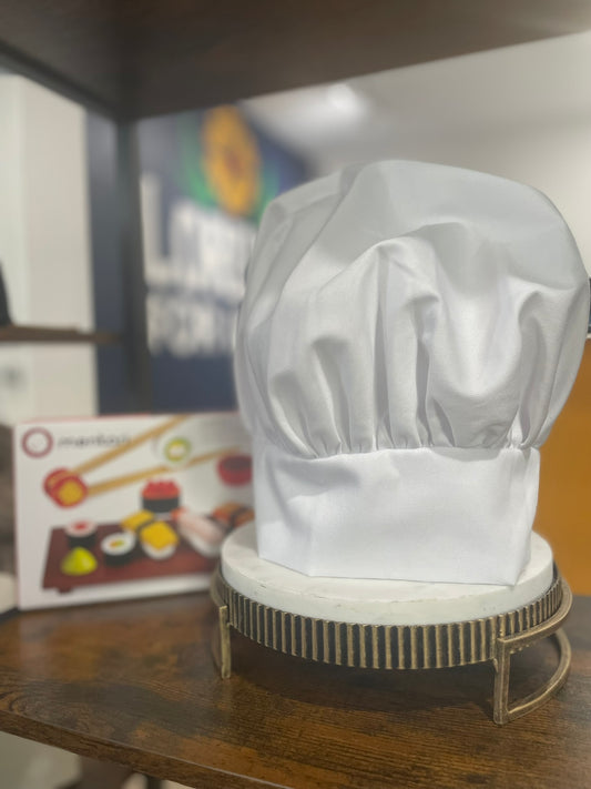 Jr Executive Chef hat for kids worn lifestyle view
