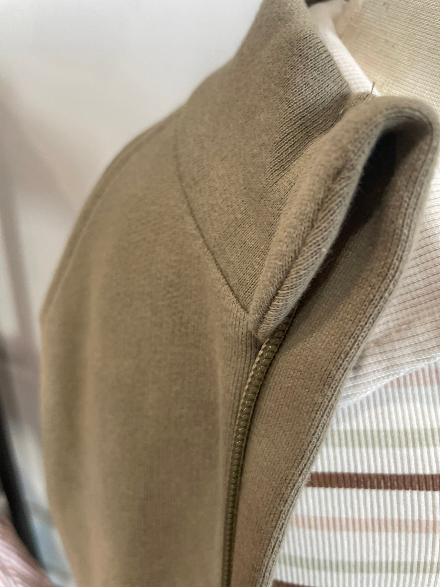 Sunwray olive organic sweatshirt back view