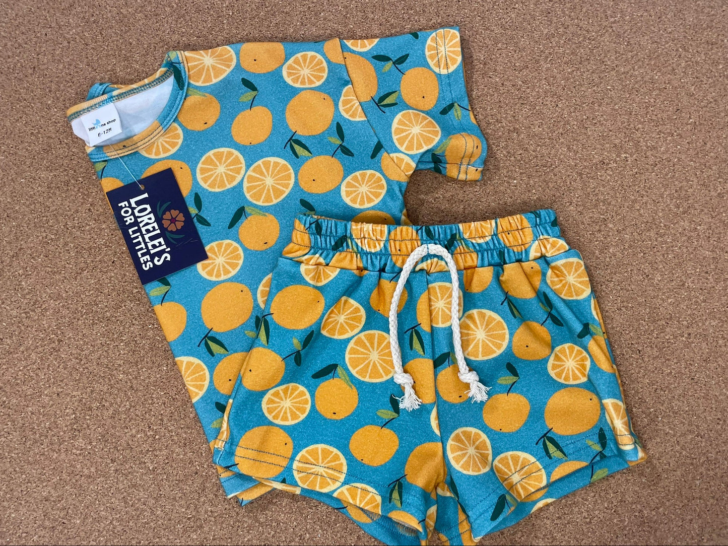Orange Breeze slouchy set for kids worn lifestyle view