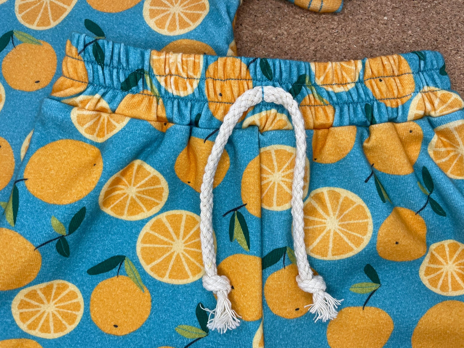 Orange Breeze two piece slouchy set flat lay product view