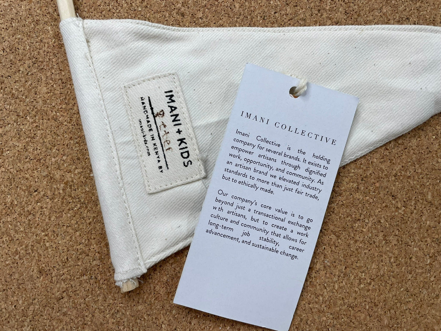 First Day canvas pennant flat lay product view