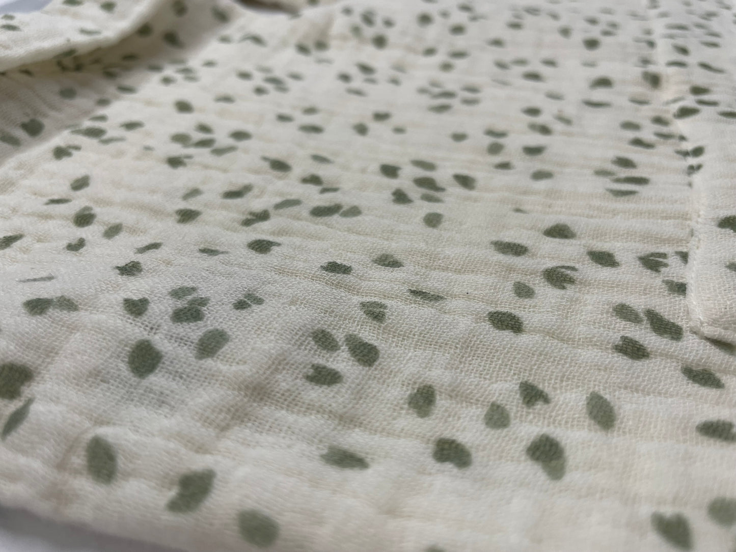 Girls organic petal shortalls side view detail