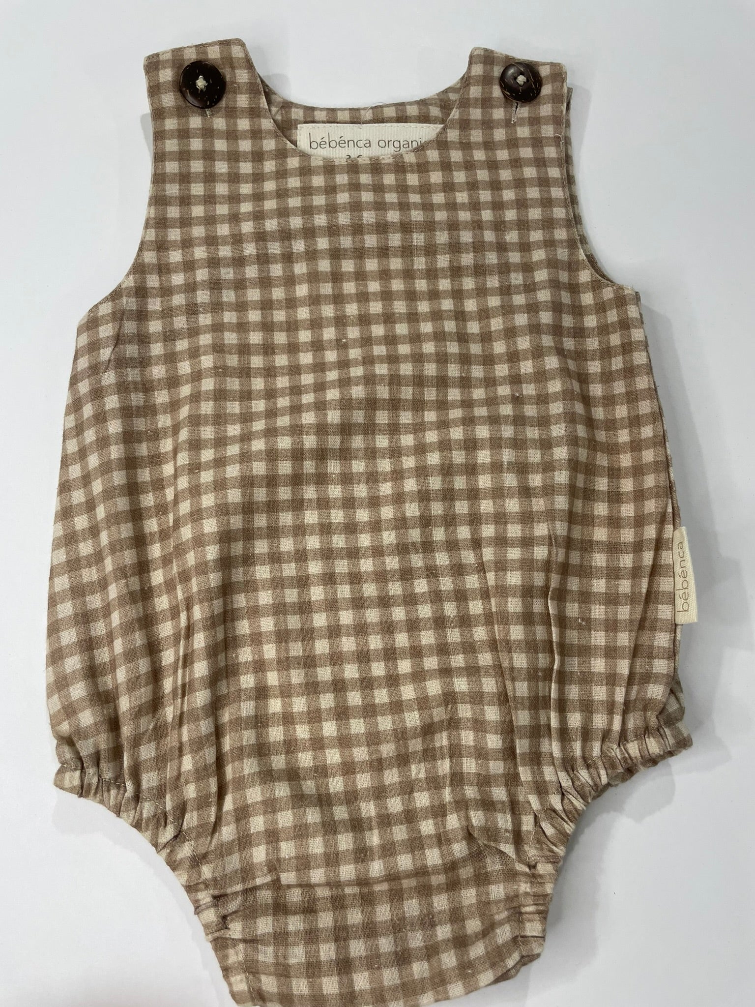 Topaz recycled cotton bubble onesie for babies detail view