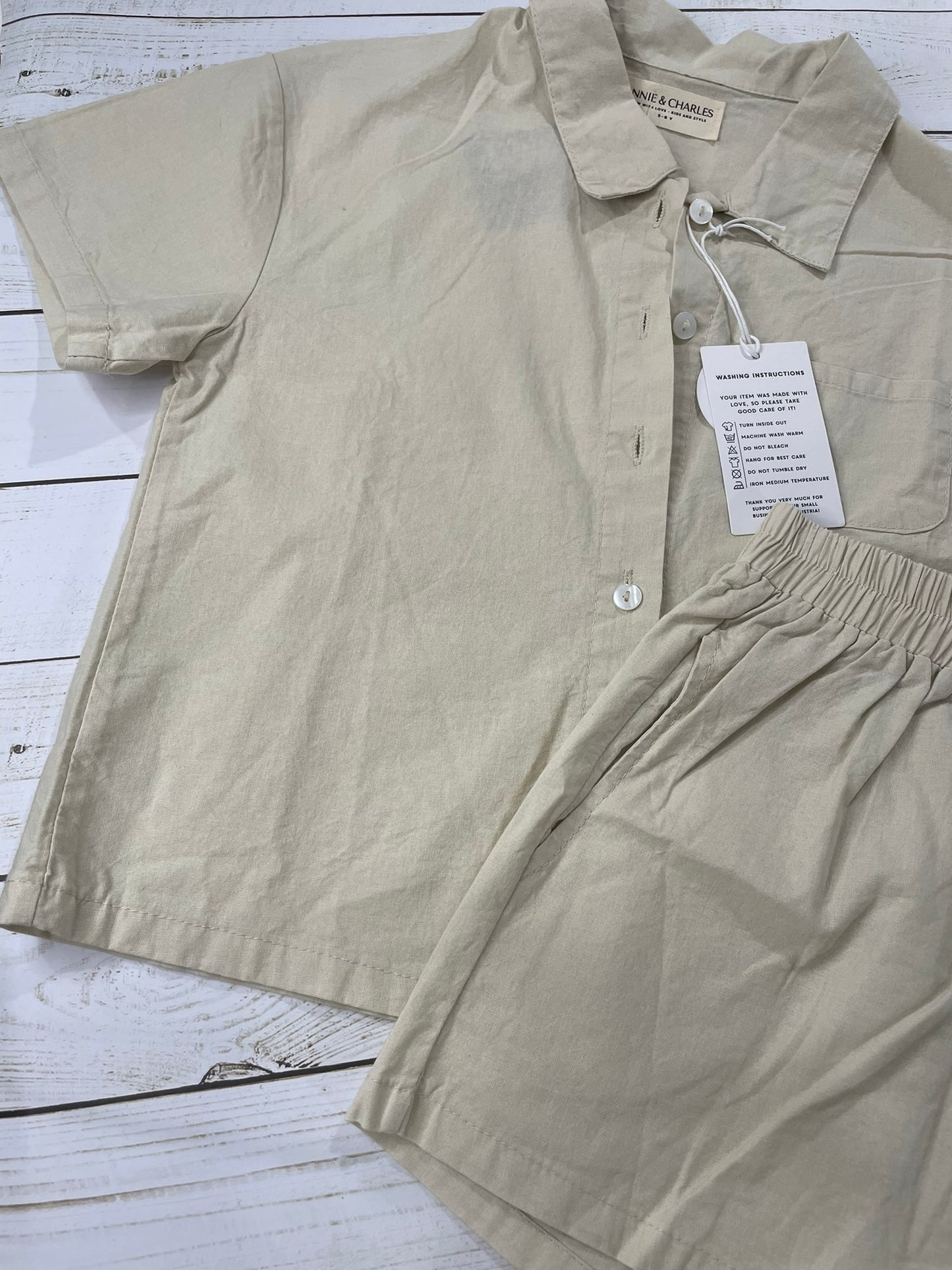 Summer walk set for kids matching shorts and top alternate view