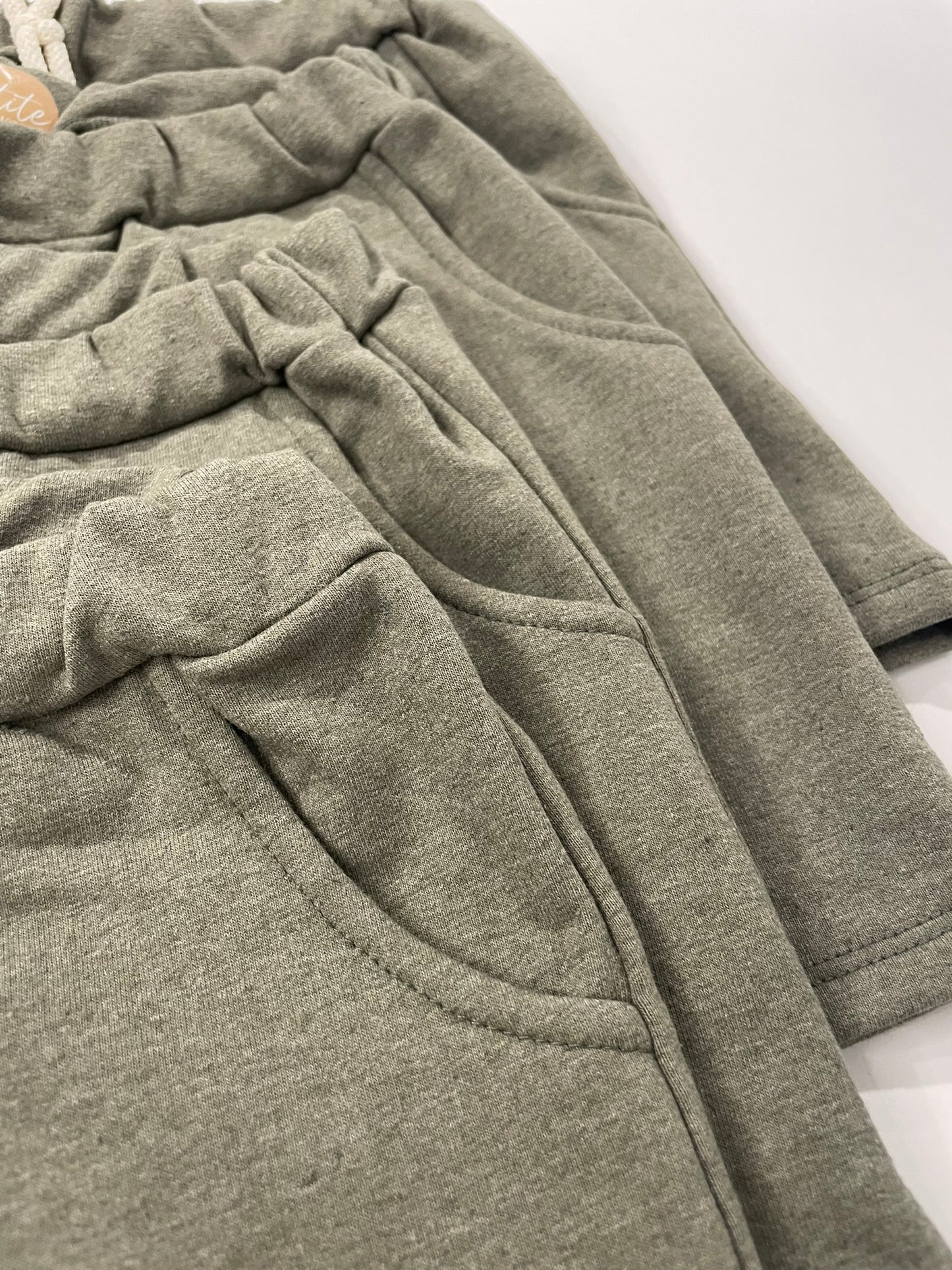 Recycled cotton comfy shorts for kids worn lifestyle view