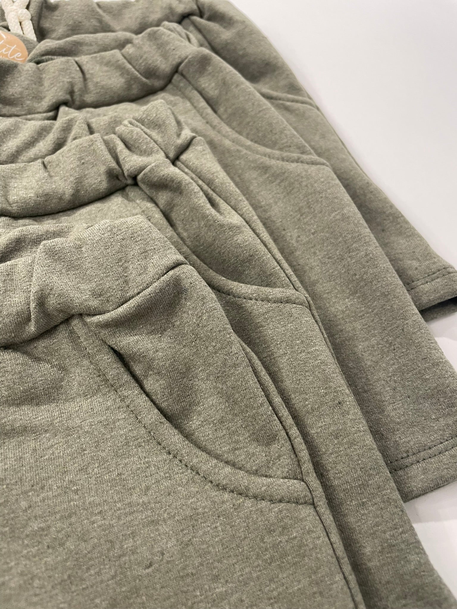 Recycled cotton comfy shorts for kids worn lifestyle view