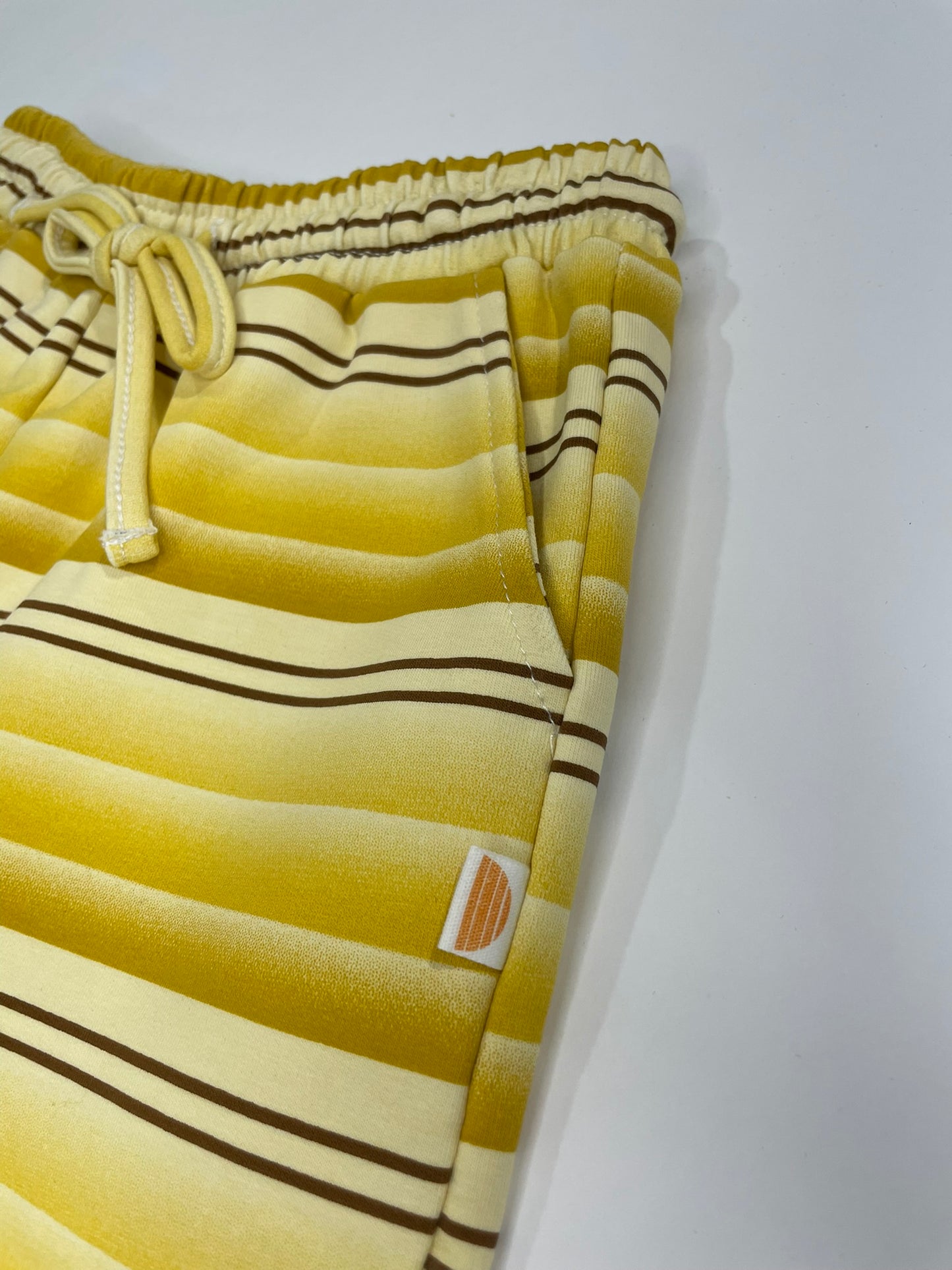 Retro stripe organic cotton set flat lay product view